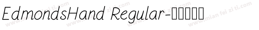 EdmondsHand Regular字体转换